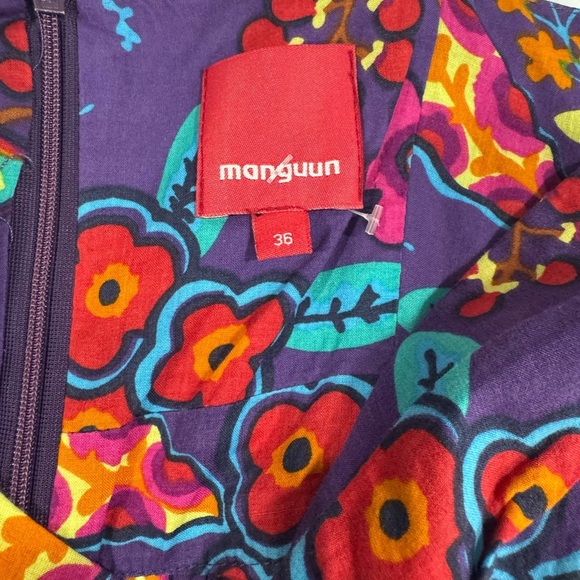 multicolor maxi Dress Floral 100% cotton sz 36 D - Picture 9 of 9